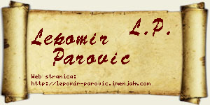 Lepomir Parović vizit kartica